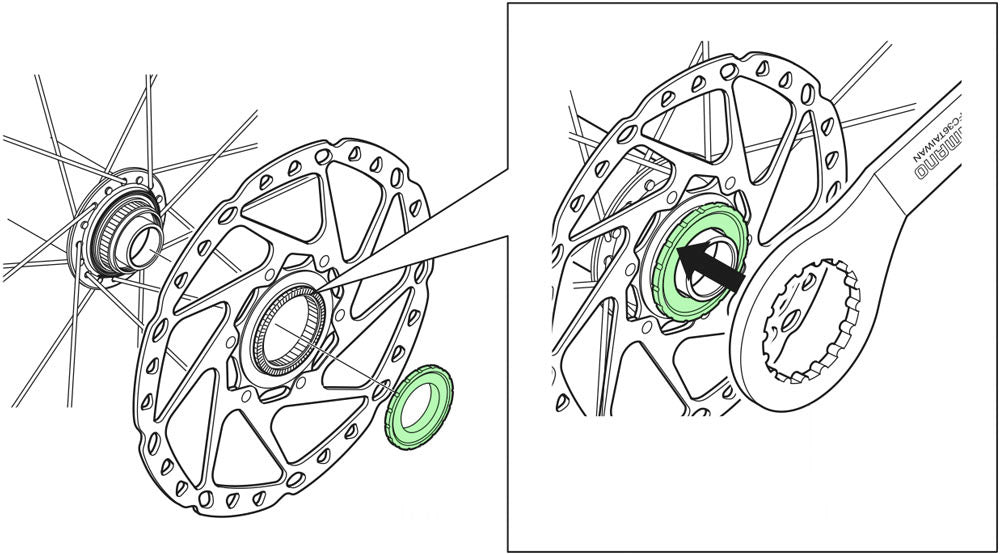 Shimano lock ring for 15 20mm thru axles external