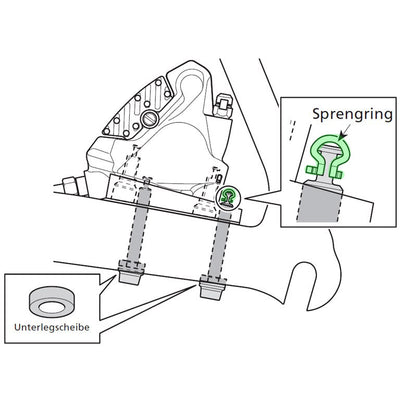 Shimano snap retainer for flat-mount