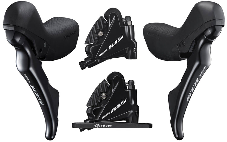Shimano 105 st-r7020+br-r7070 2x11-speed disc brake set