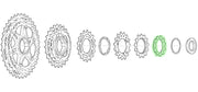 Shimano sprocket 11t with spacer for cs-m771-10 bj bk - afbeelding 2