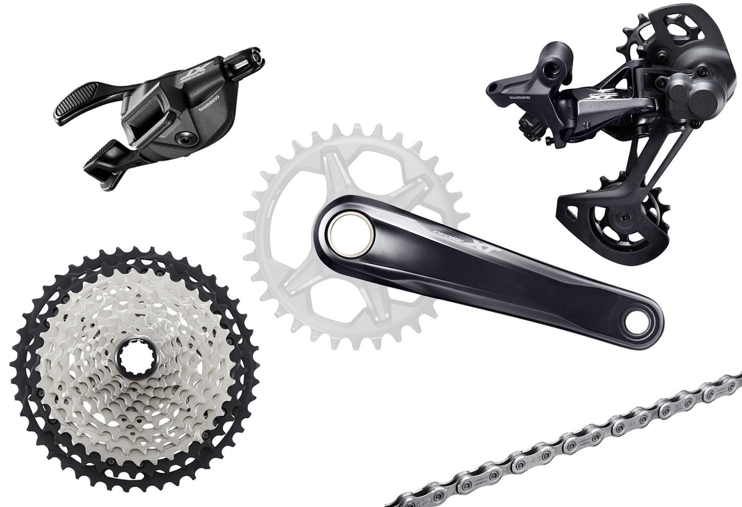 Shimano xt m8100 1x12-speed group i-spec ev 170mm 10-45