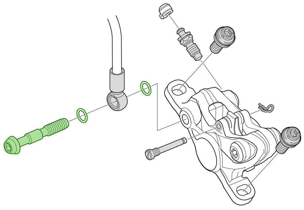 Shimano banjo bolt o-ring for sm-bh90-sbm