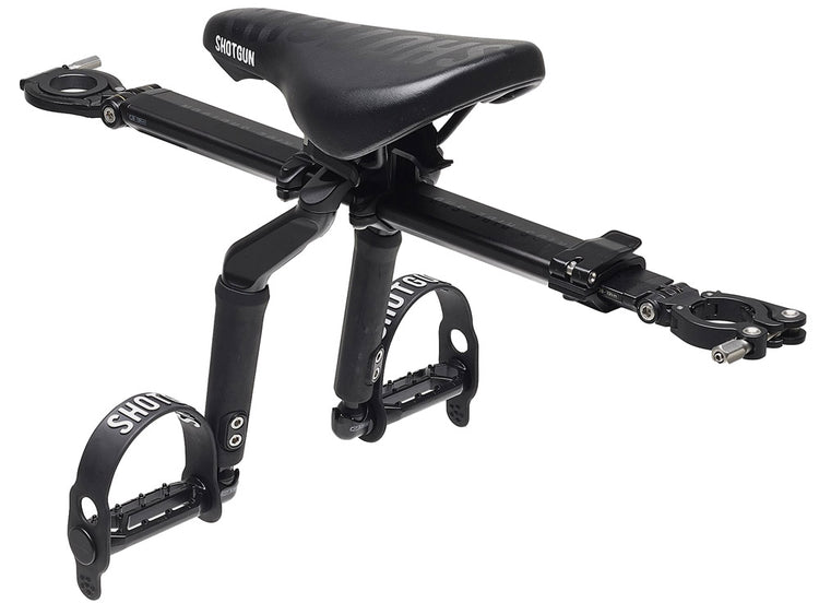 Kids ride shotgun pro mtb front child seat + handlebar set