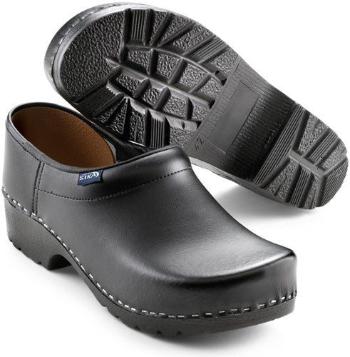 Sika 124 klomp traditionel dichte hak pu zwart - maat 48 - 16.089.075.48