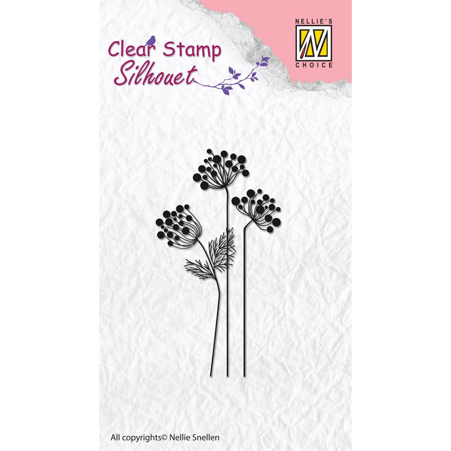 Nellie's choice • silhouet clear stamps flower-10