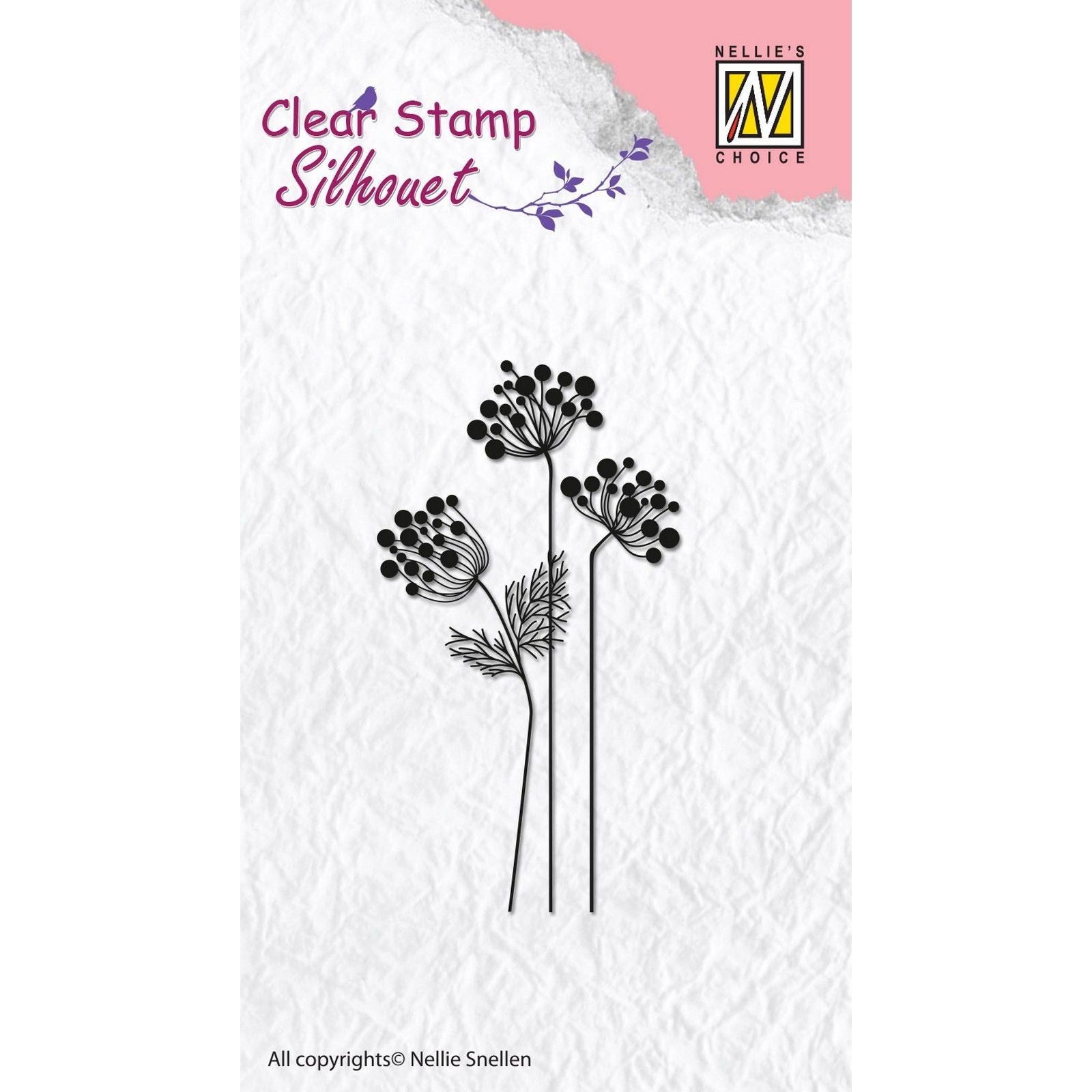 Nellie's choice • silhouet clear stamps flower-10