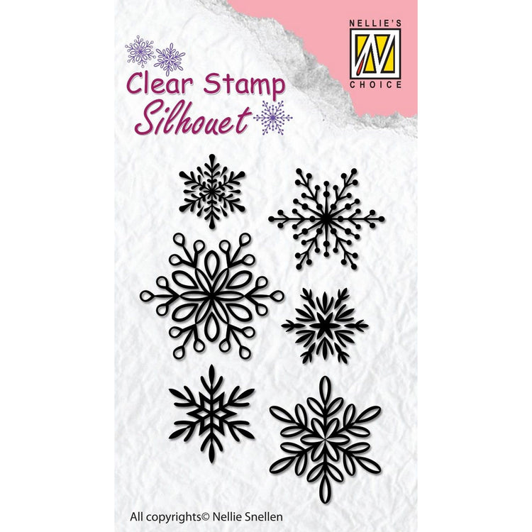 Nellie's choice • silhouet clear stempels snowflakes