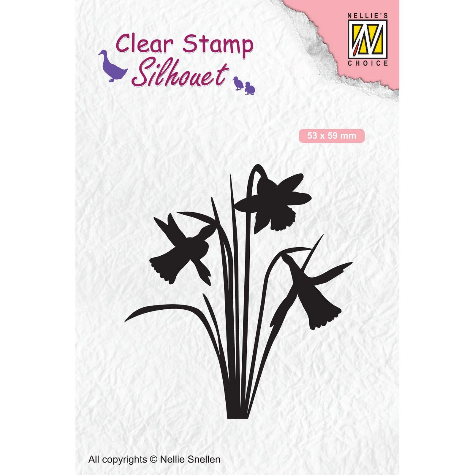Nellie's choice • silhouet clear stempels daffodil