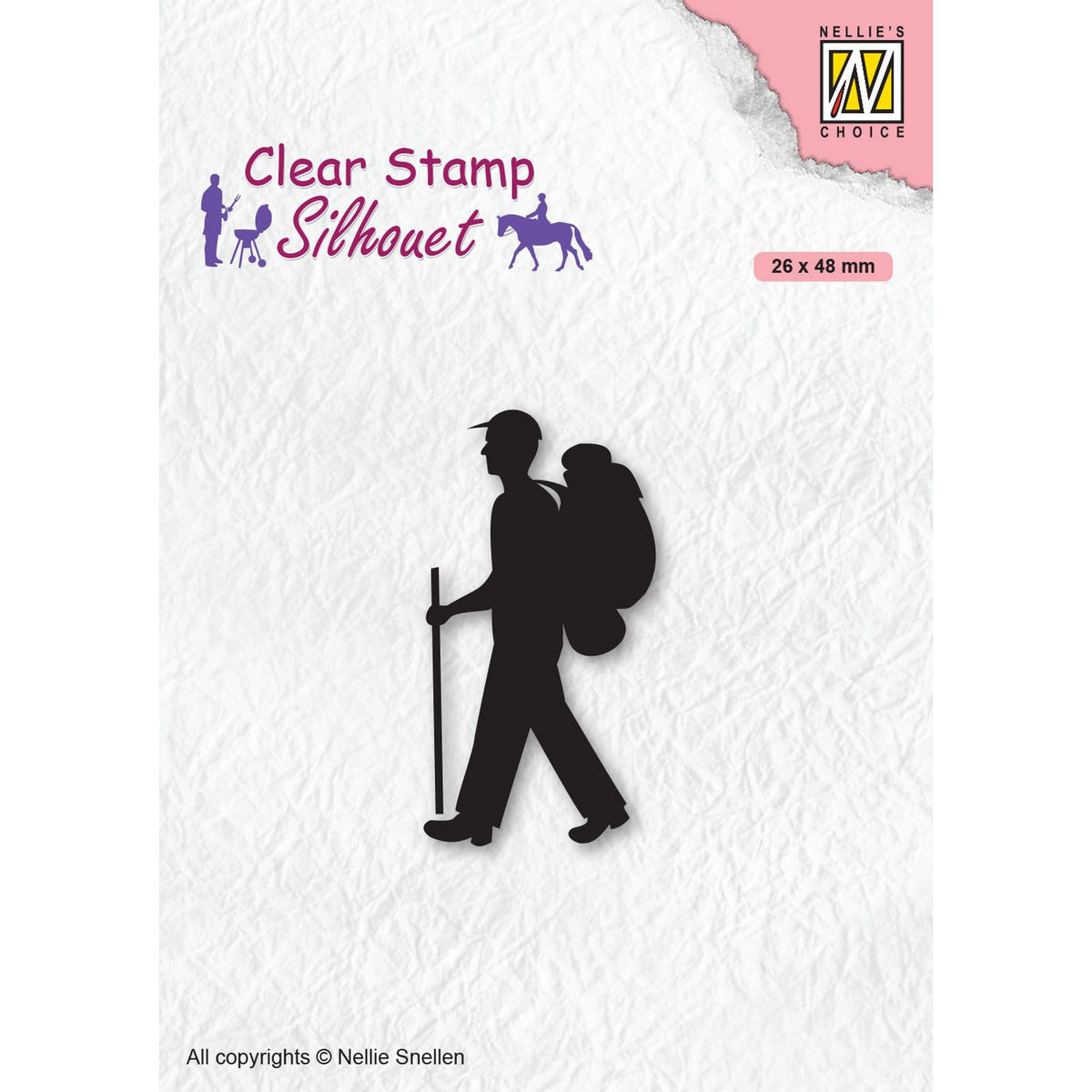 Nellie's choice • silhouet clear stempels men-things backpacker