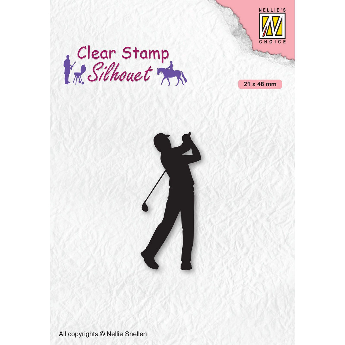 Nellie's choice • silhouet clear stempels men-things golfer