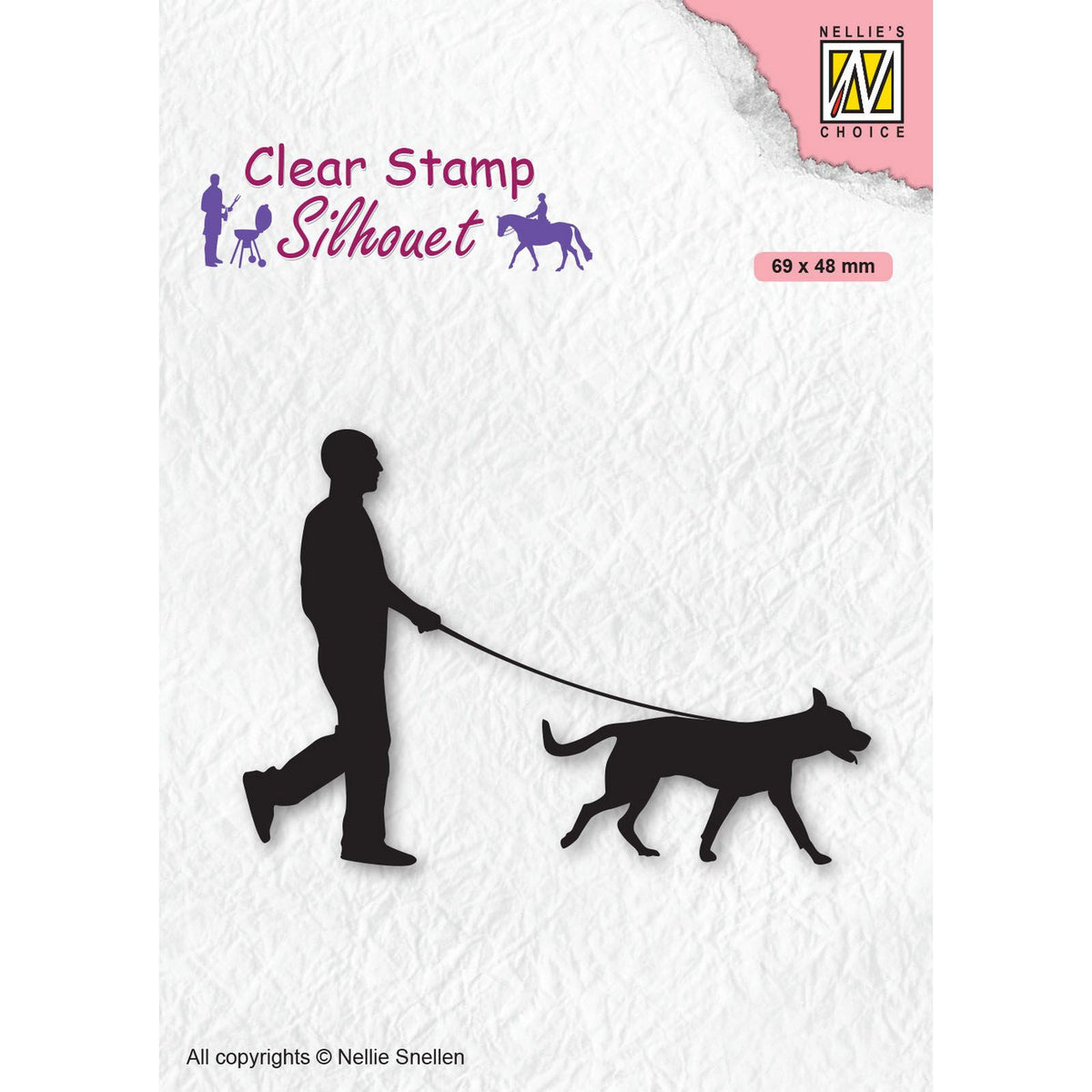 Nellie's choice • silhouet clear stempels men-things walking the dog