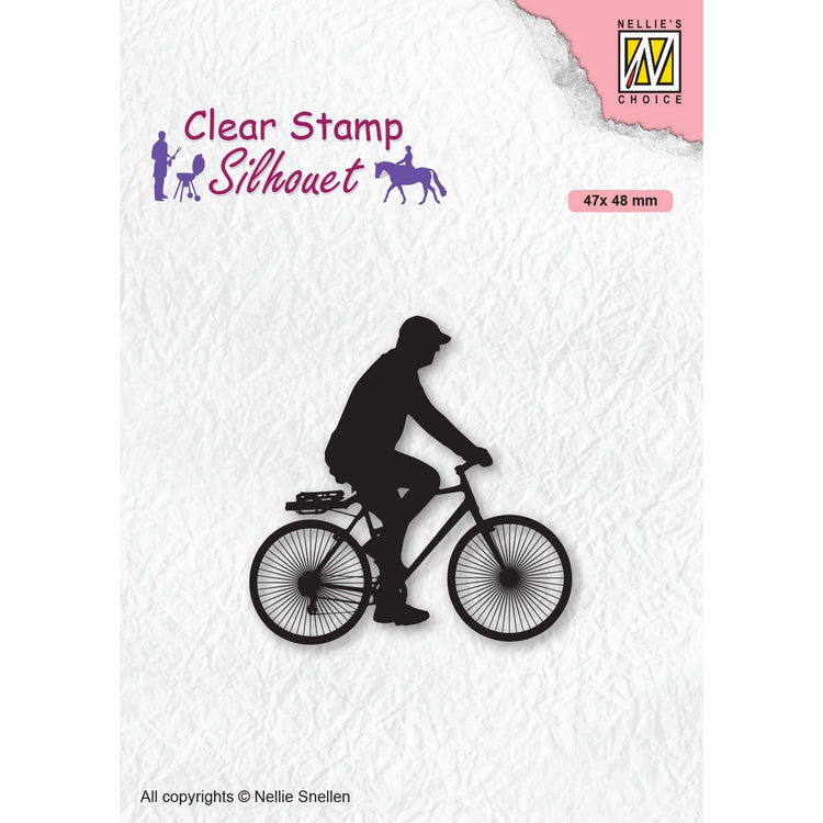 Nellie's choice • silhouet clear stempels men-things cyclist