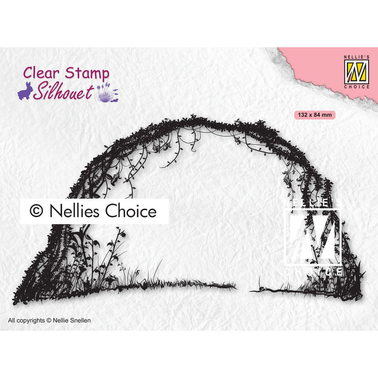 Nellie's choice • silhouet clear stempels silhouet spring floral bow