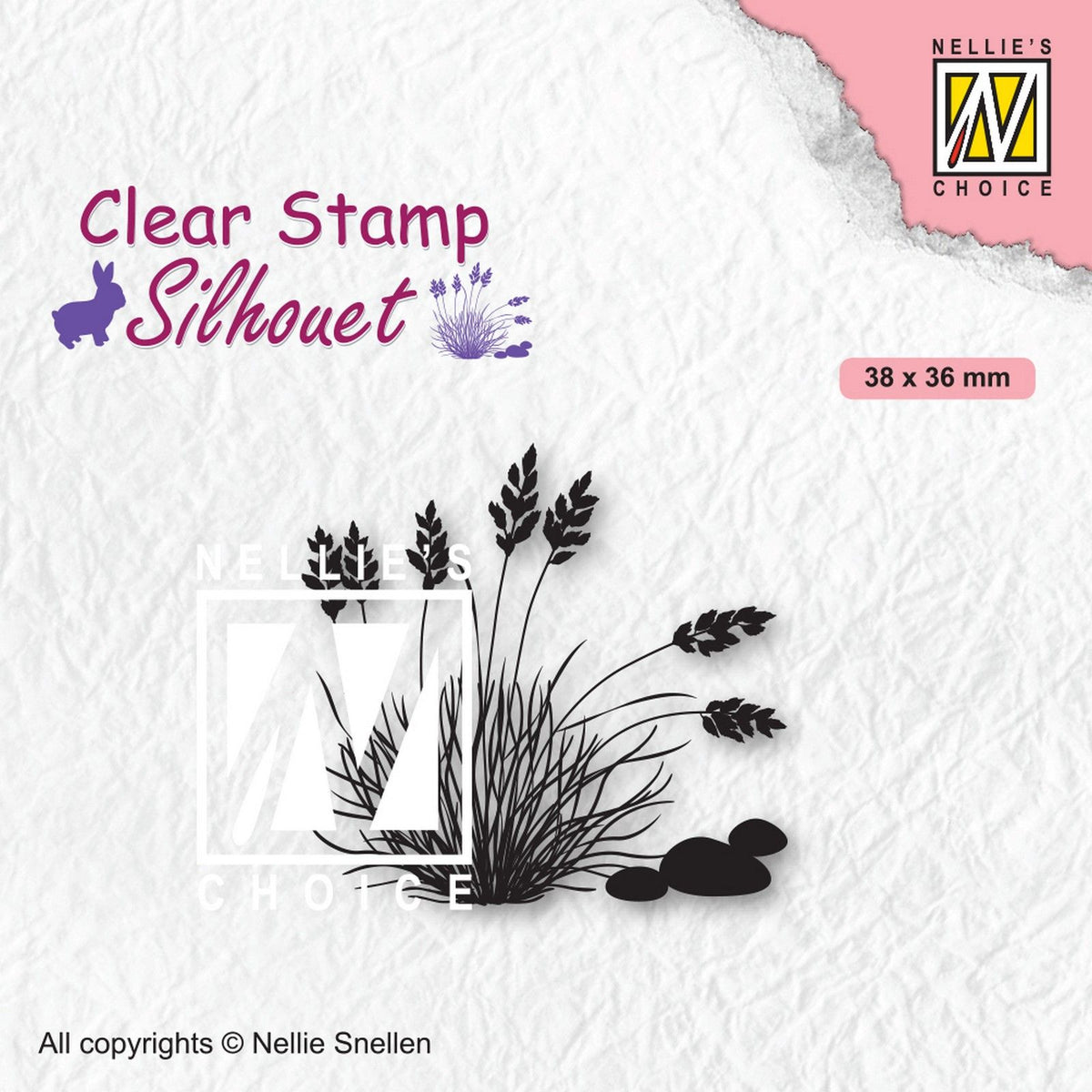 Nellie's choice • silhouet spring clear stempels blooming grass-4