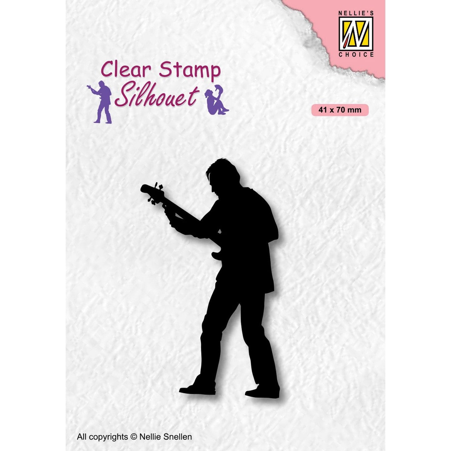 Nellie's choice • silhouet clear stempels teens-serie guitar-player