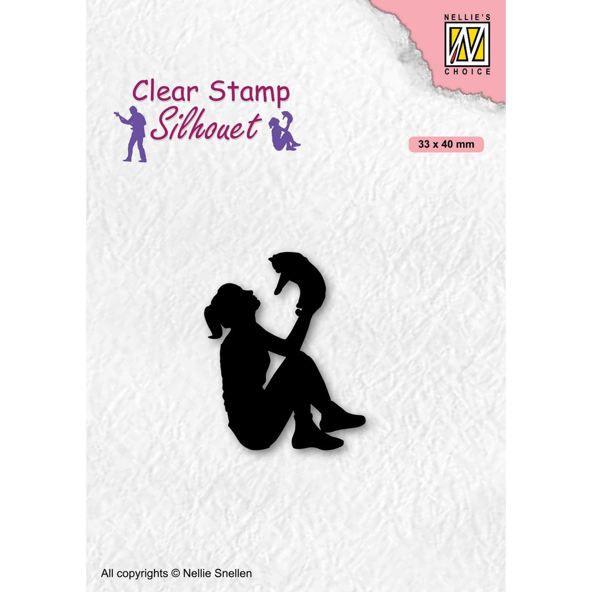 Nellie's choice • silhouet clear stempels teens-serie teengirl with cat