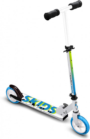 Skids control 2-wiel Kinderstep Opvouwbaar Voetrem Wit Blauw