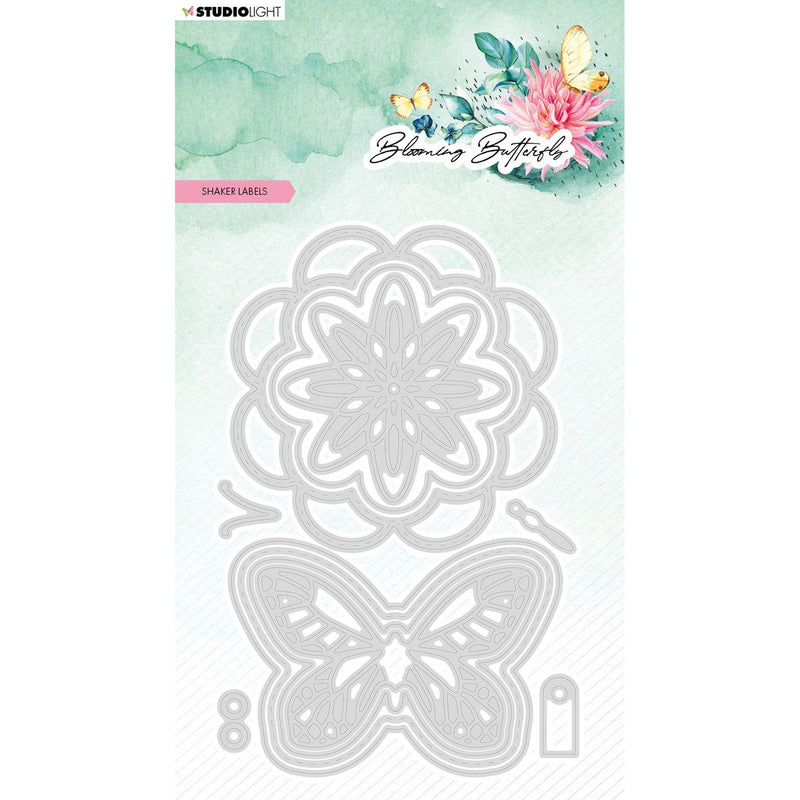 Studio light • blooming butterfly snijmallen shaker labels