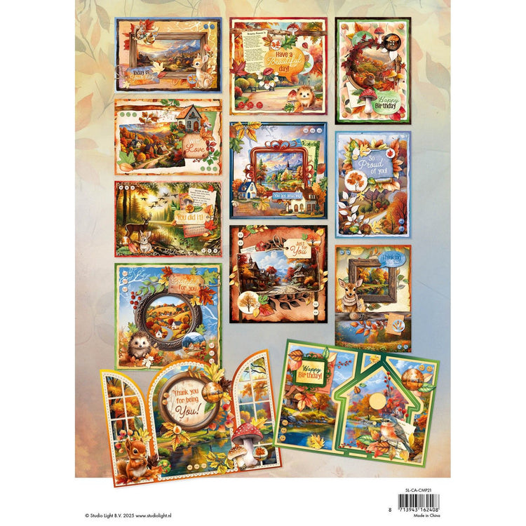 Studio light • charming autumn card making pad autumn cards