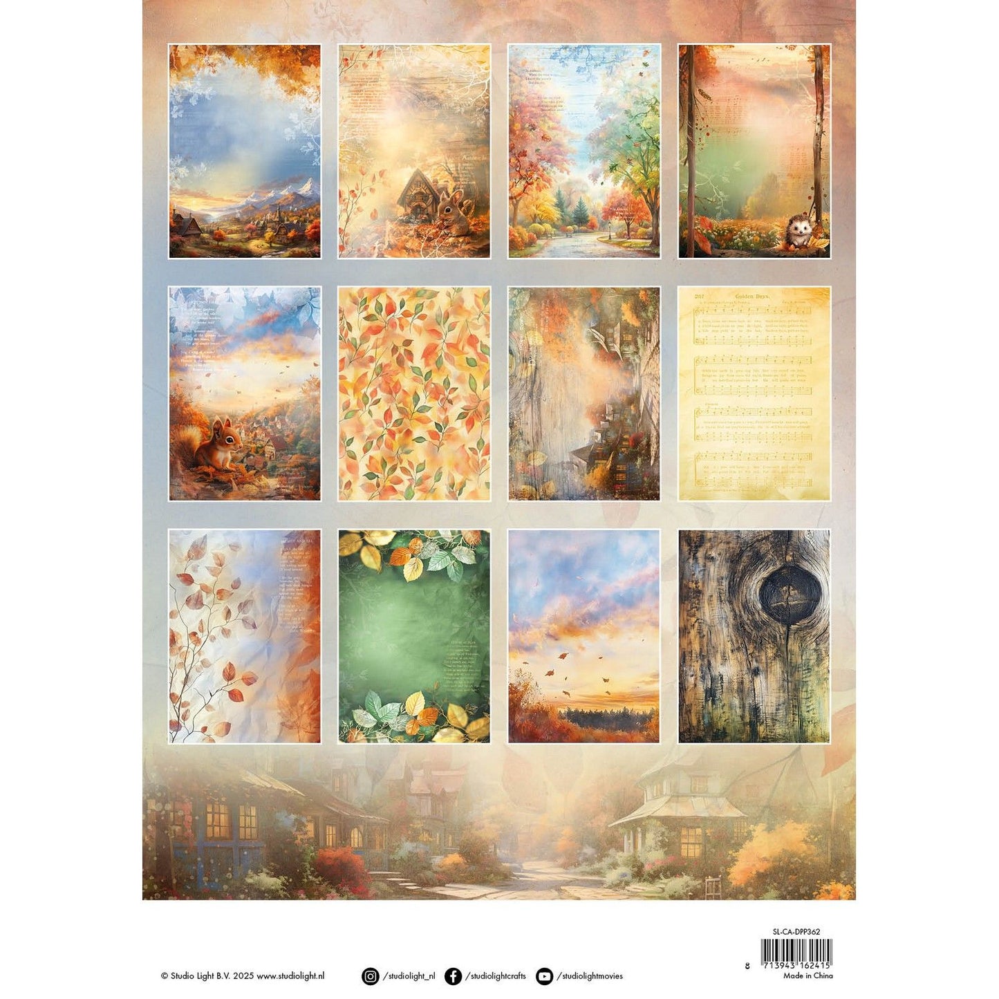 Studio light • charming autumn designer paper pad background papers