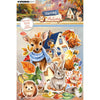 Studio light • charming autumn paper elements leaves, animals houses