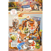 Studio light • charming autumn paper elements labels, images animal heads - afbeelding 1