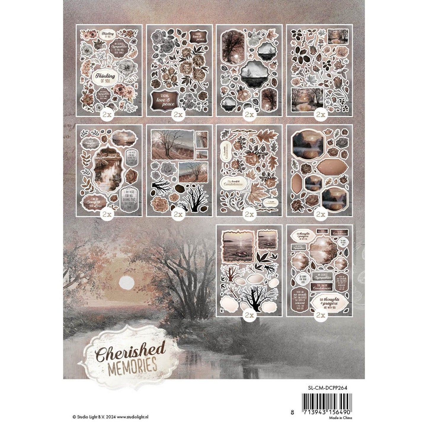 Studio light • cherished memories die-cut paper pad paper elements