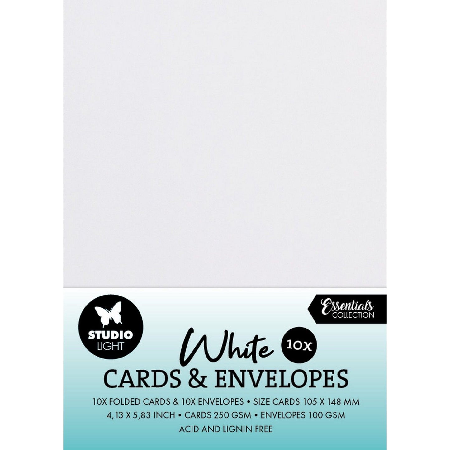 Studio light • consumables cards envelopes white a6