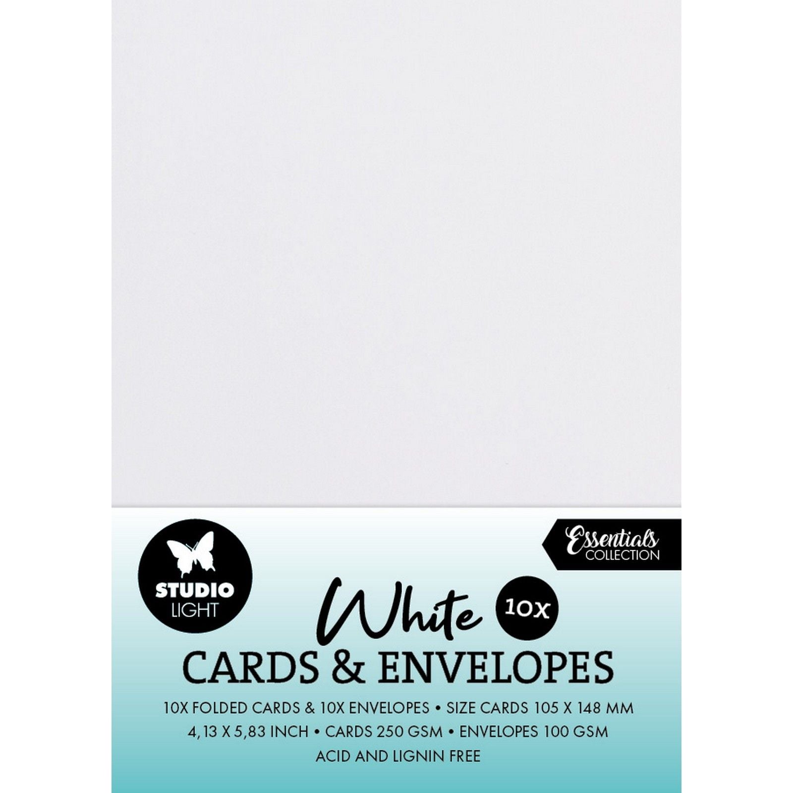 Studio light • consumables cards envelopes white a6