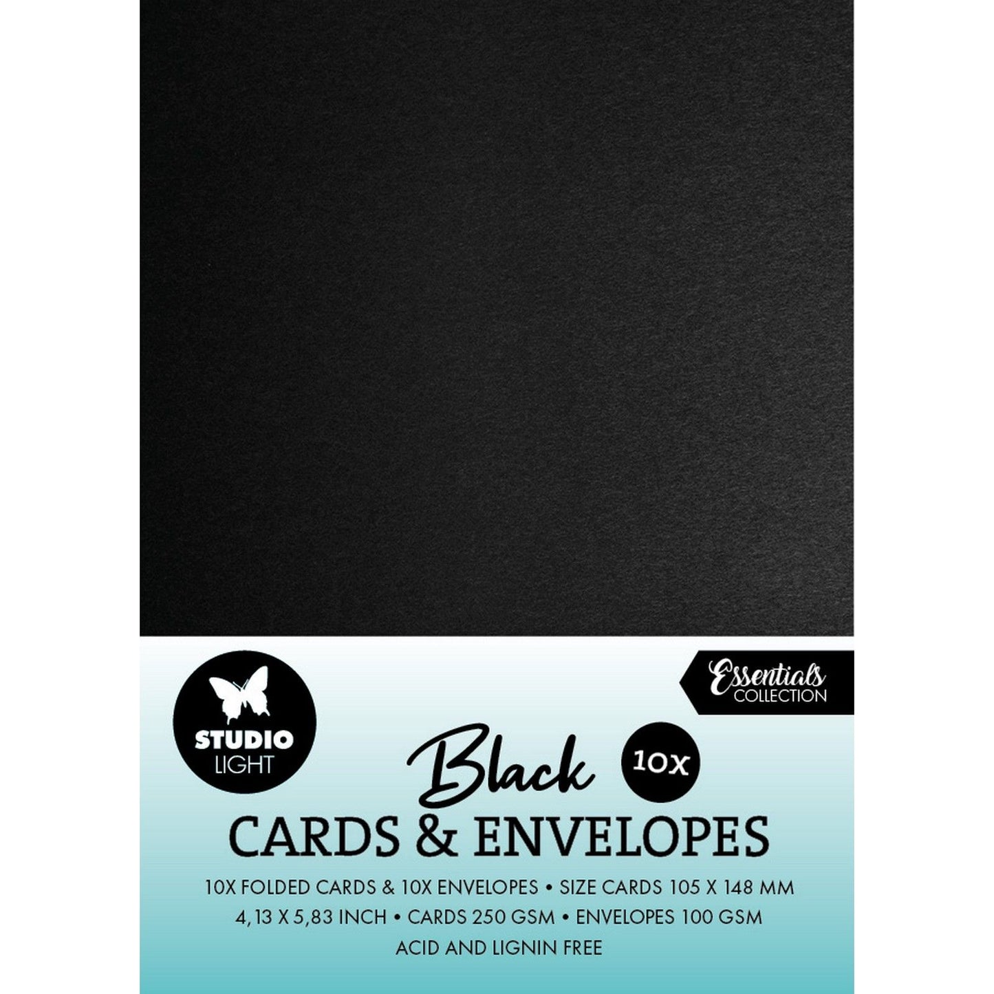 Studio light • consumables cards envelopes black a6