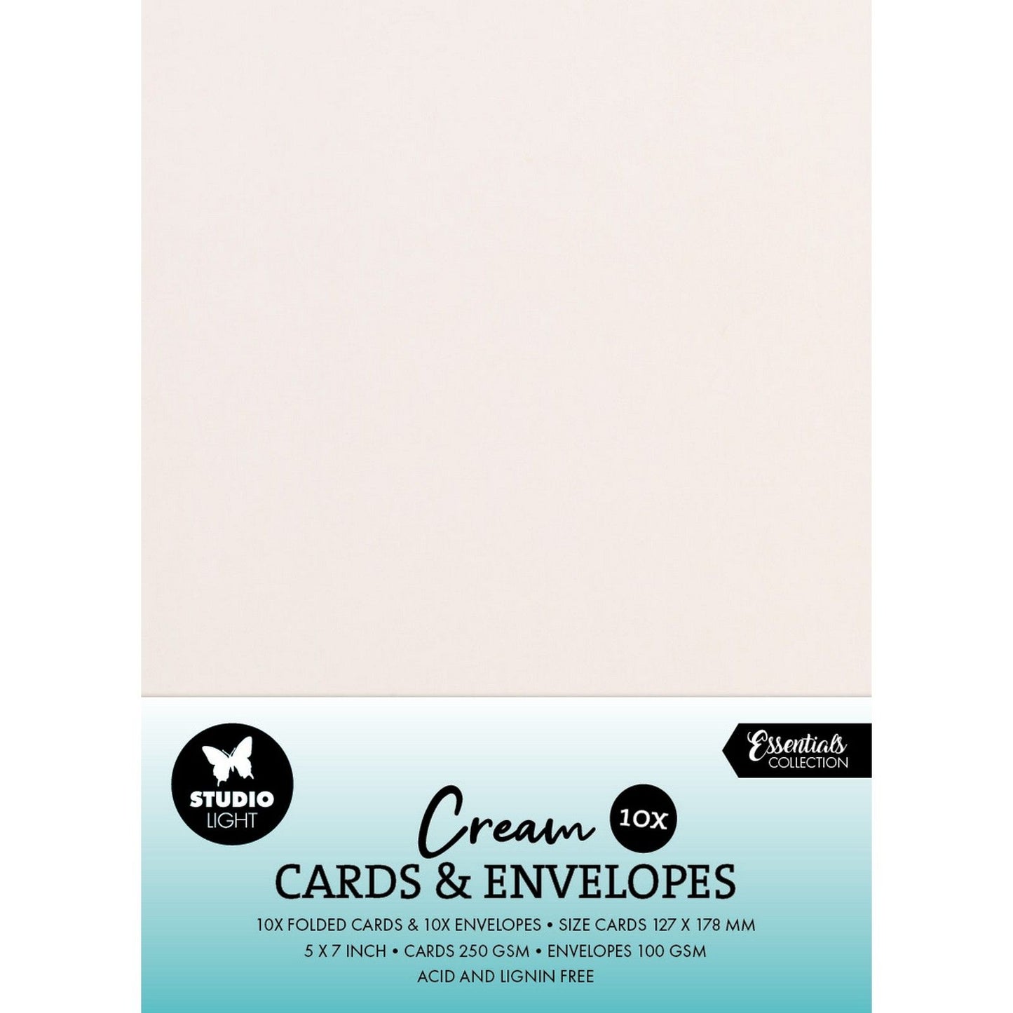 Studio light • cards envelopes creme 12,70x17,78cm