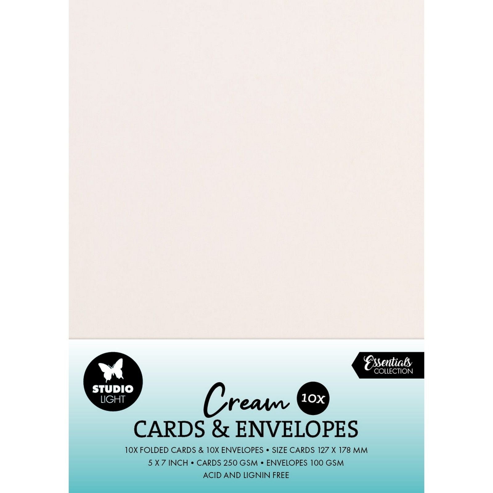Studio light • cards envelopes creme 12,70x17,78cm