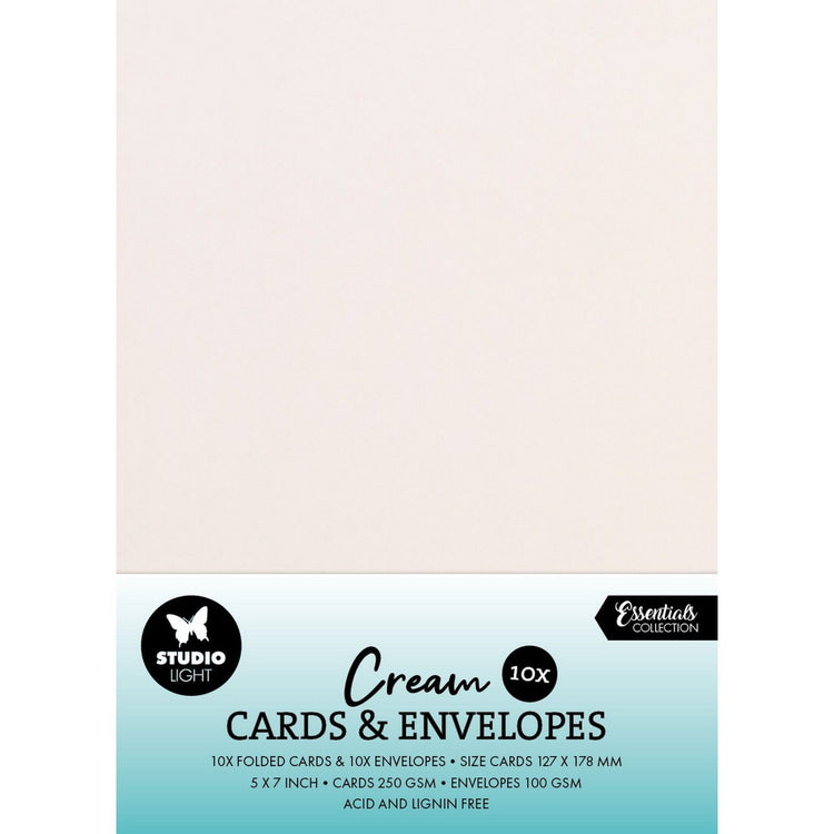 Studio light • cards envelopes creme 12,70x17,78cm