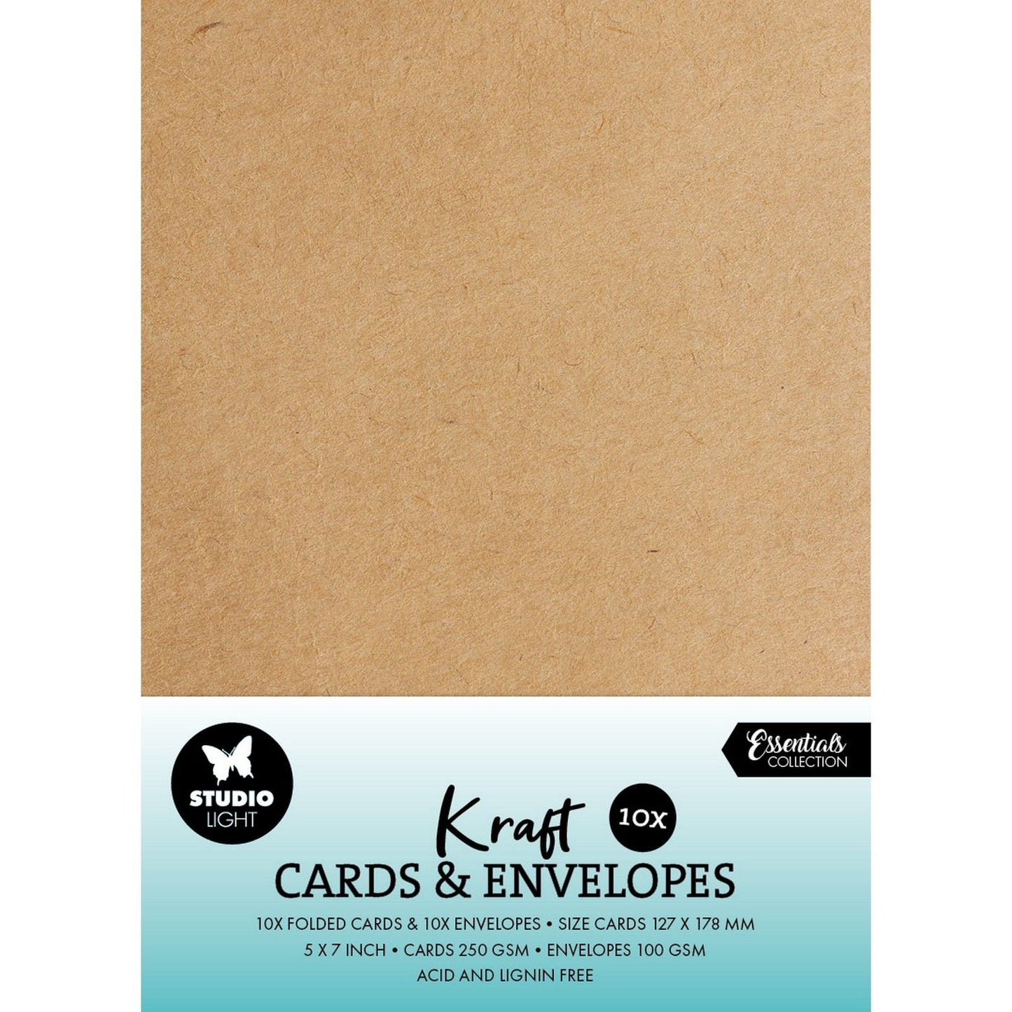 Studio light • cards envelopes kraft 12,70x17,78cm