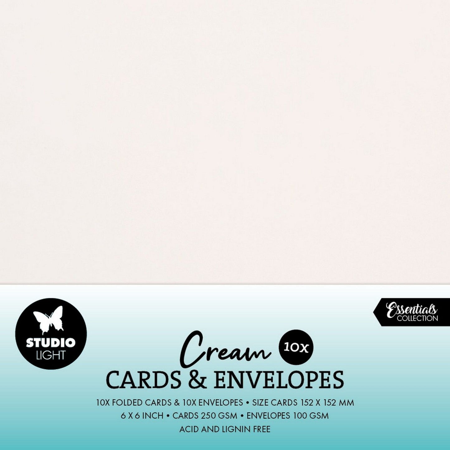 Studio light • cards envelopes creme 15,24x15,24cm