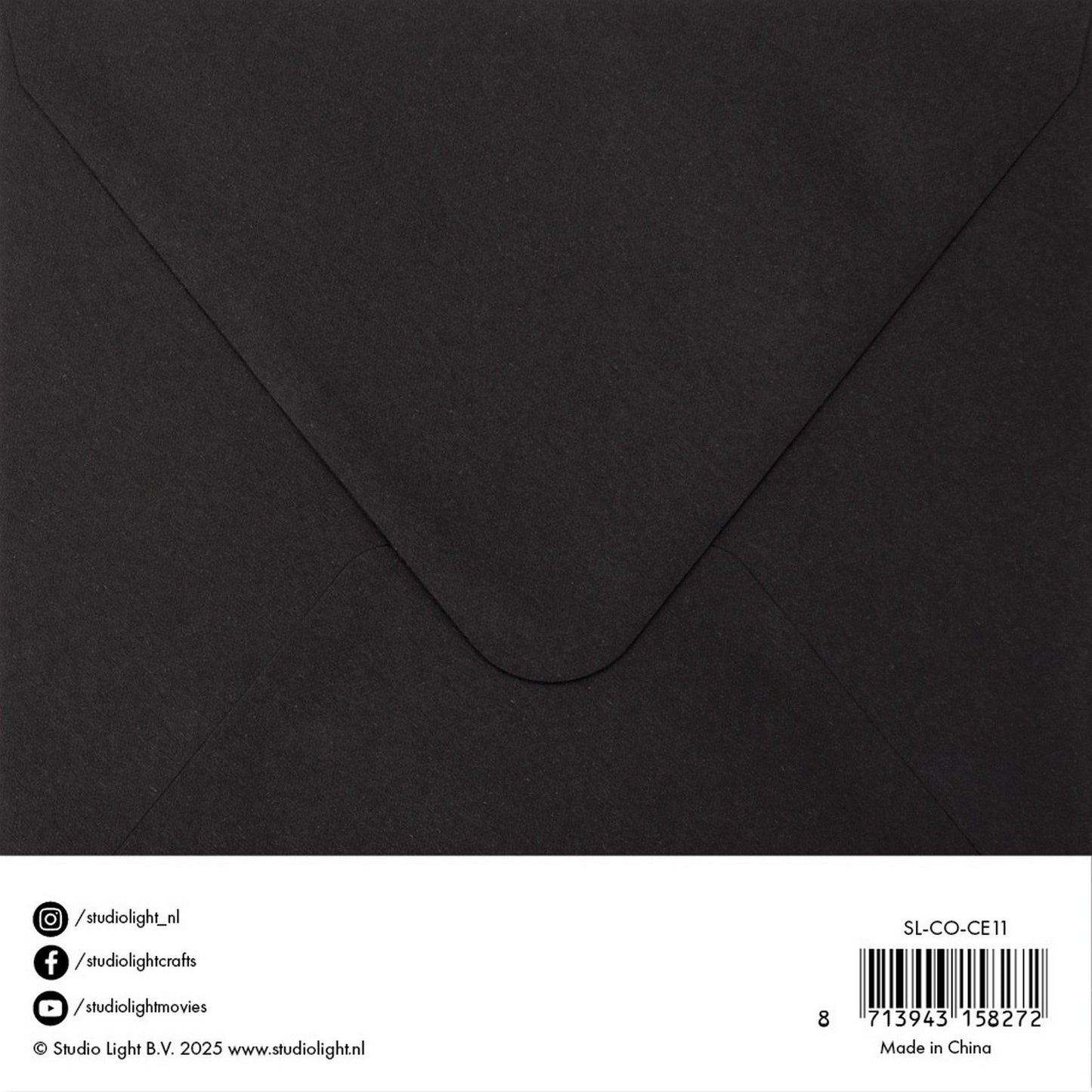 Studio light • cards envelopes black 15,24x15,24cm