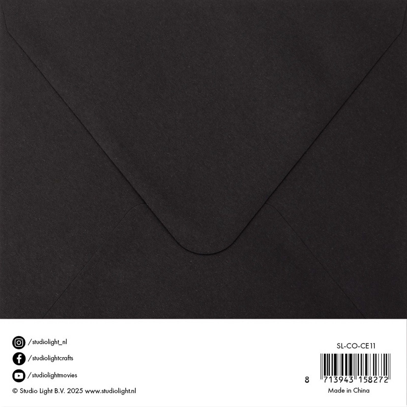 Studio light • cards envelopes black 15,24x15,24cm