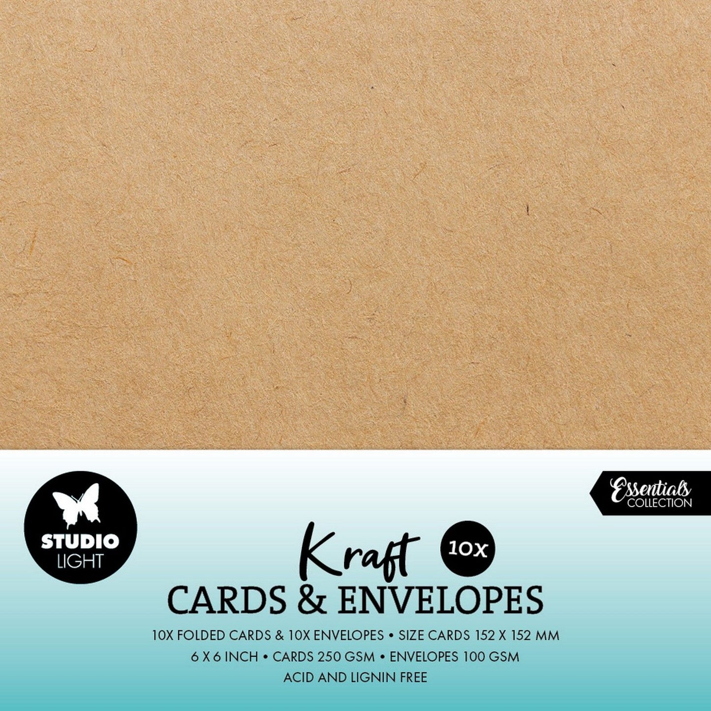 Studio light • cards envelopes kraft 15,24x15,24cm
