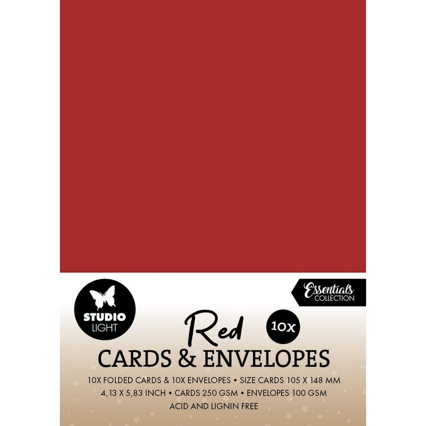 Studio light • consumables cards envelopes christmas red