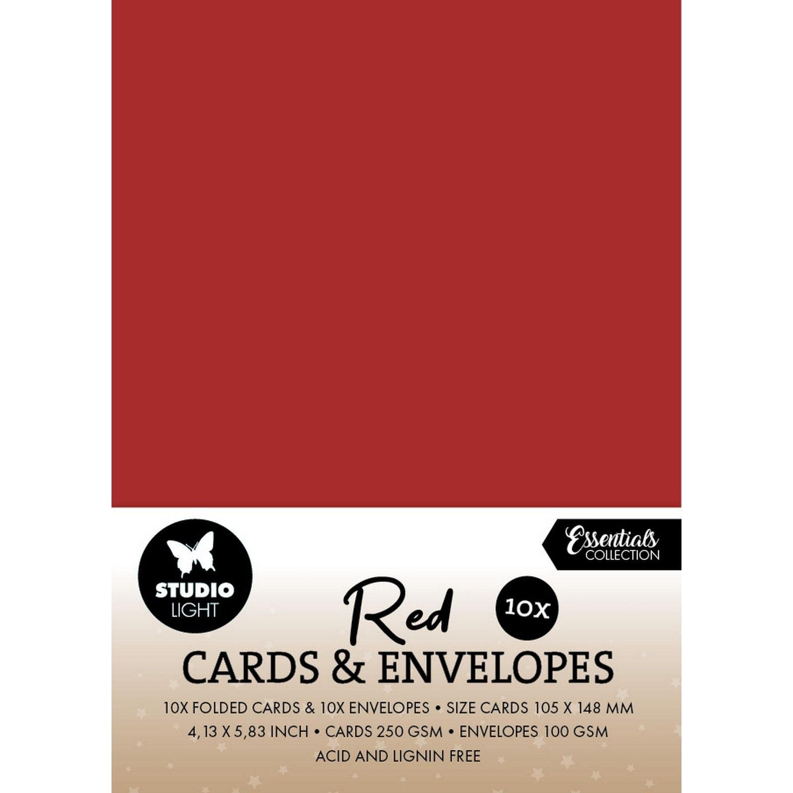 Studio light • consumables cards envelopes christmas red