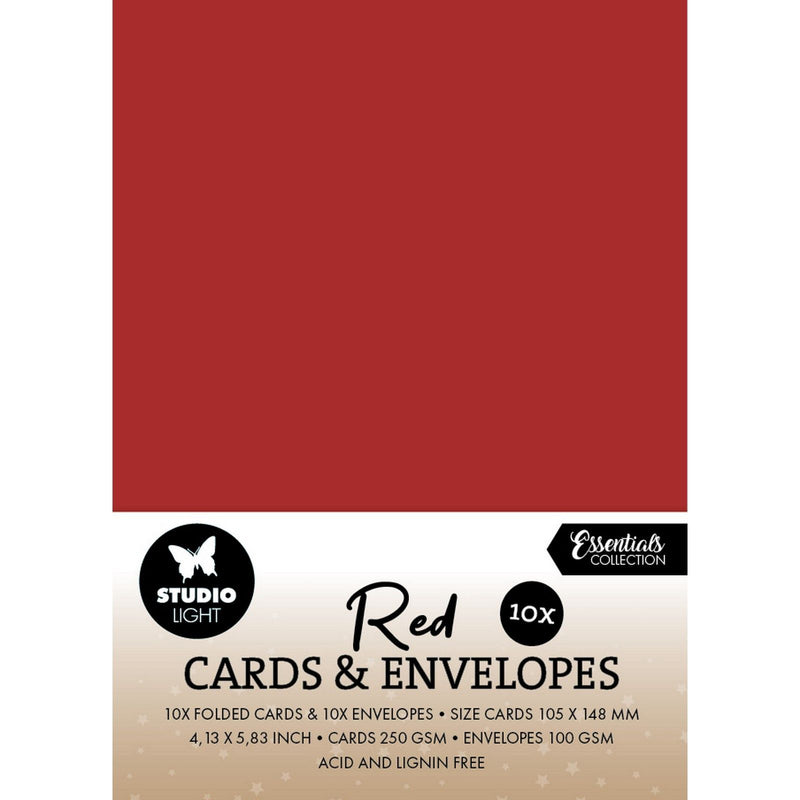 Studio light • consumables cards envelopes christmas red