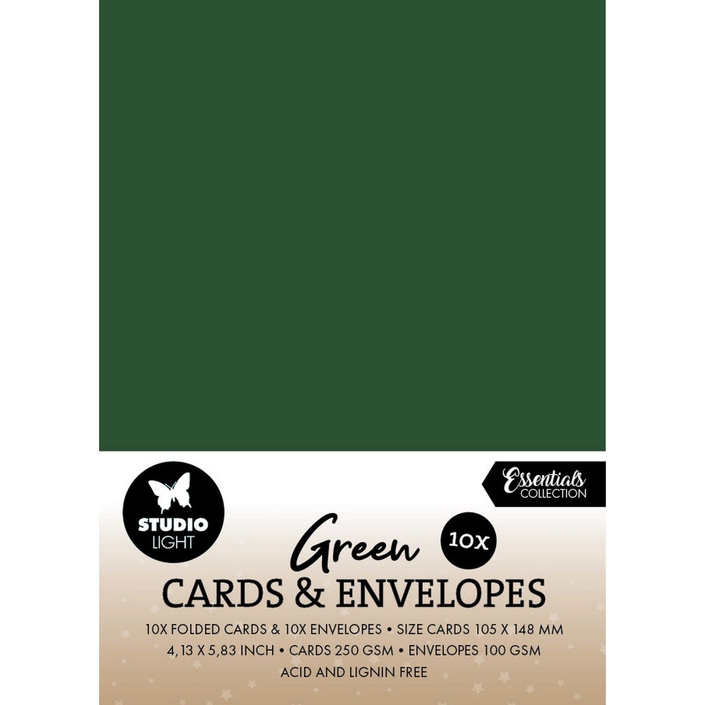 Studio light • consumables cards envelopes christmas green