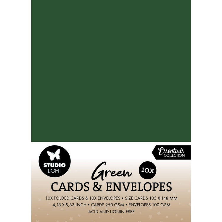 Studio light • consumables cards envelopes christmas green
