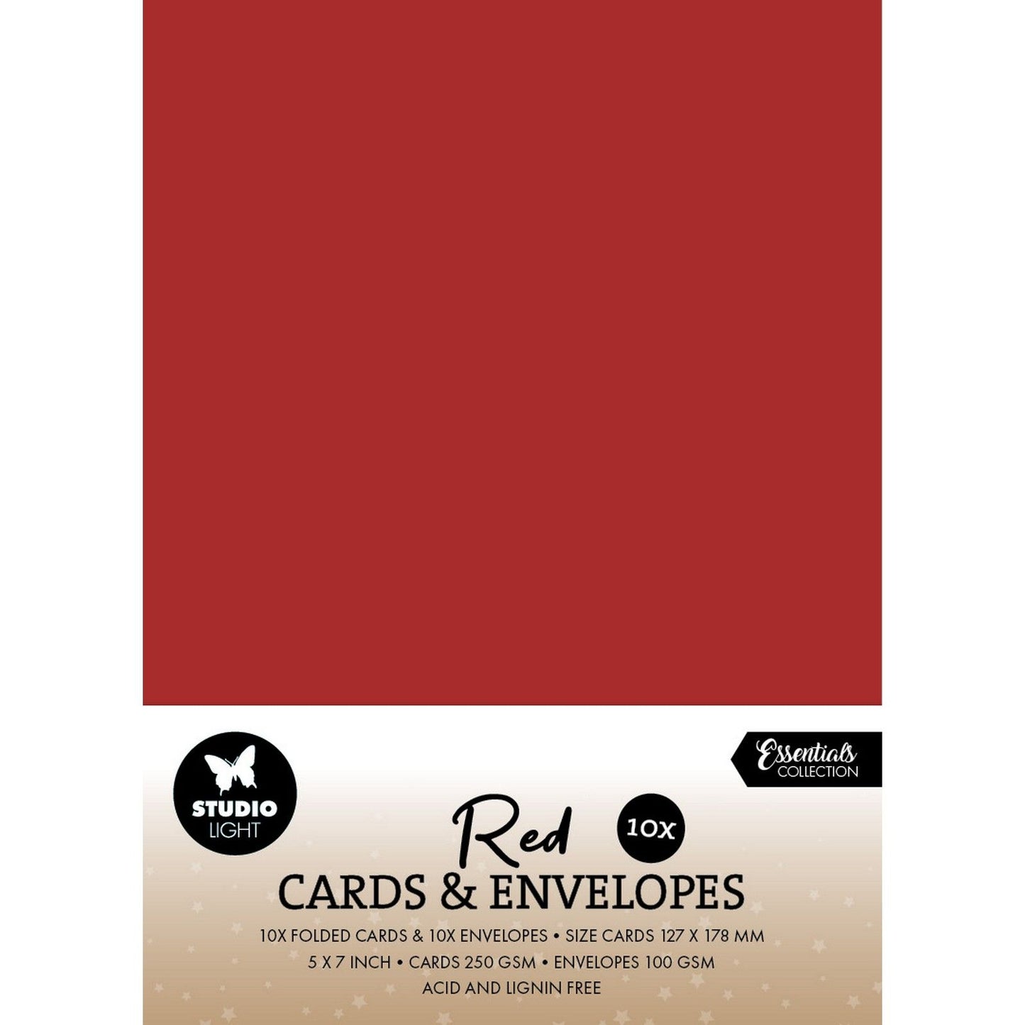 Studio light • consumables cards envelopes christmas red