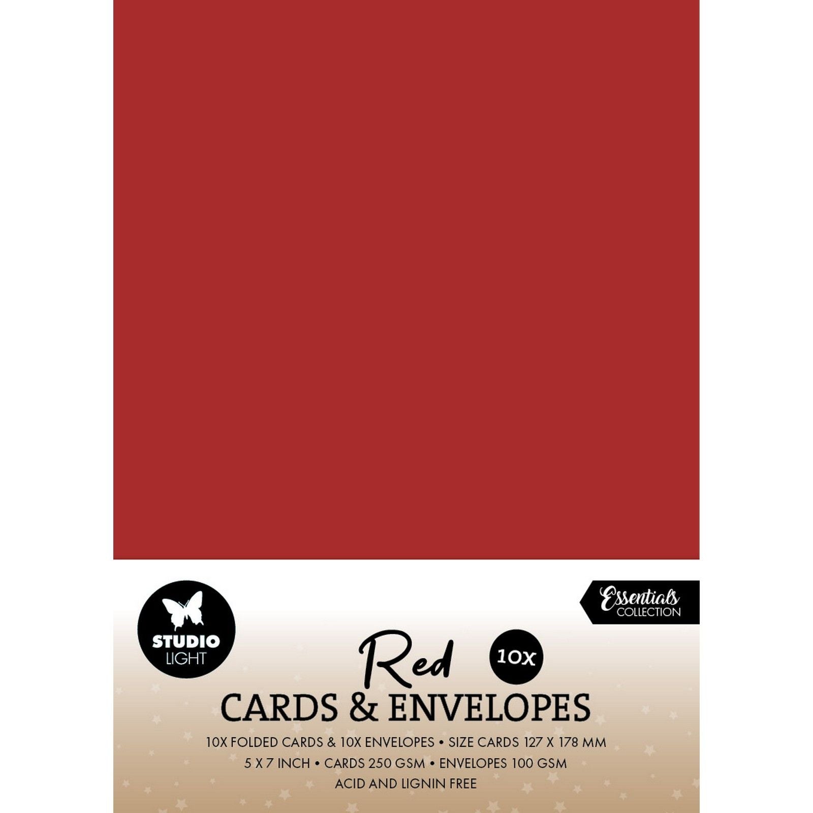 Studio light • consumables cards envelopes christmas red