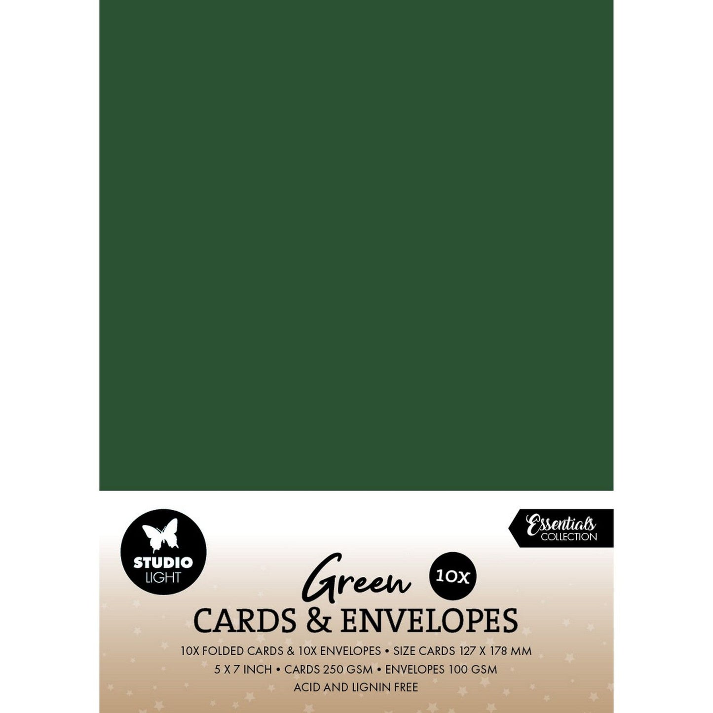 Studio light • consumables cards envelopes christmas green