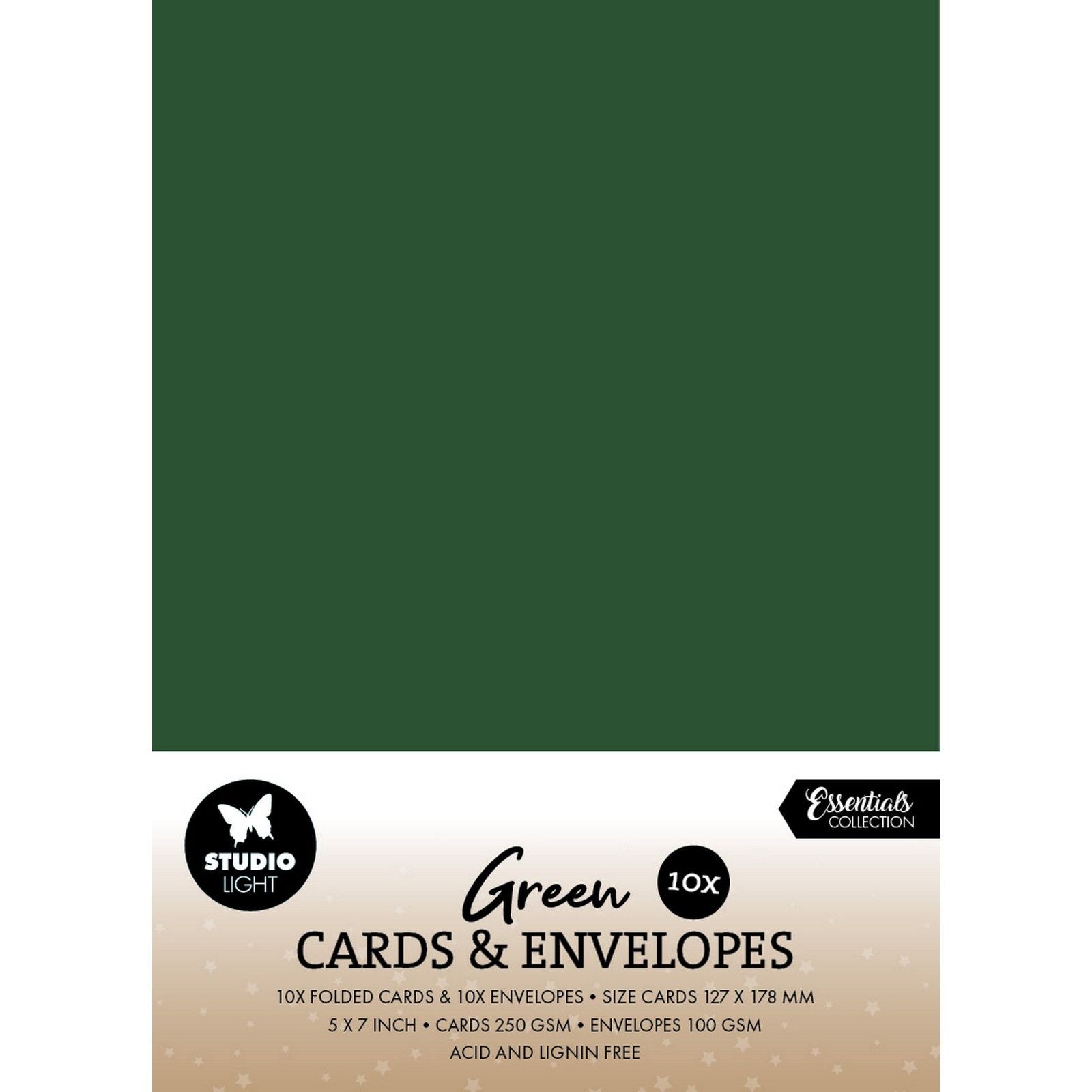Studio light • consumables cards envelopes christmas green