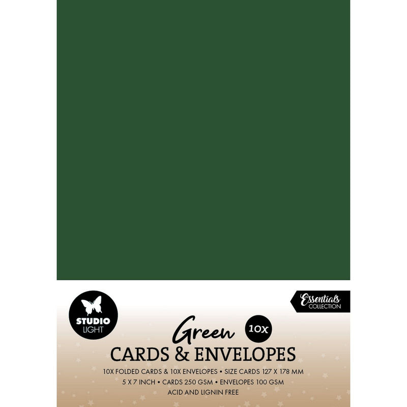Studio light • consumables cards envelopes christmas green