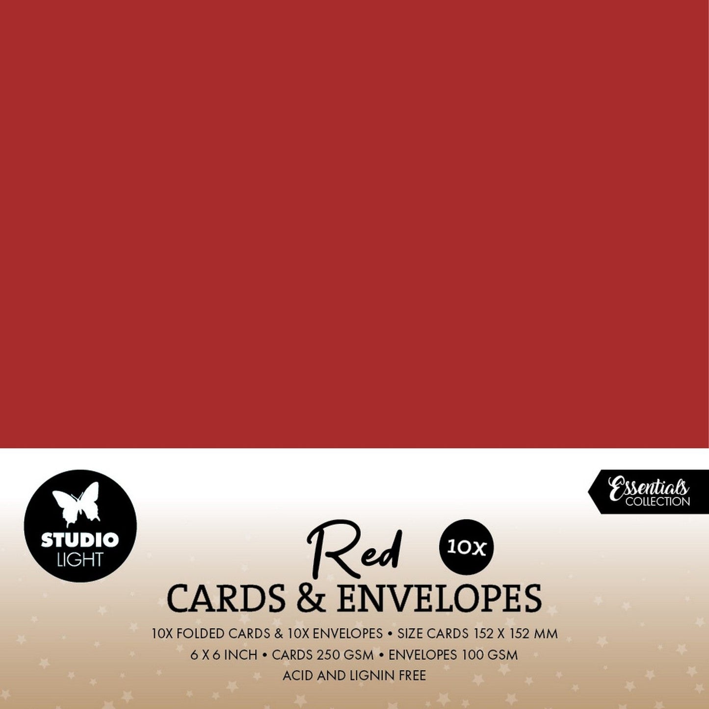 Studio light • consumables cards envelopes christmas red