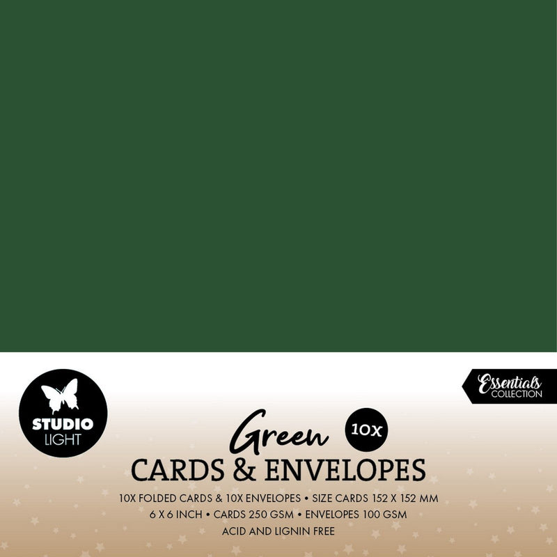 Studio light • consumables cards envelopes christmas green